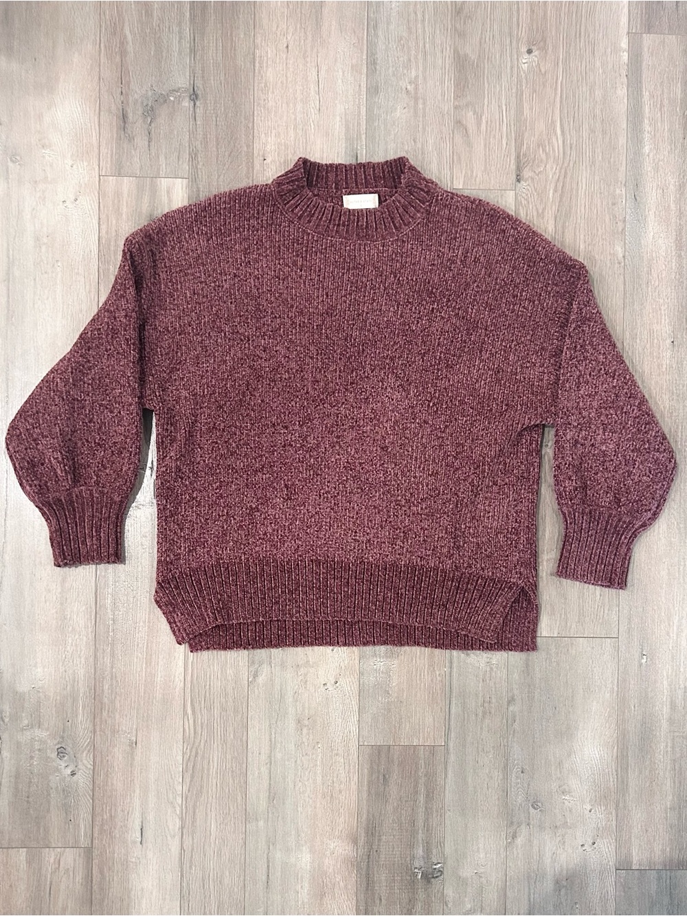 Altar'd State Marled Burgundy Scoopneck Pullover